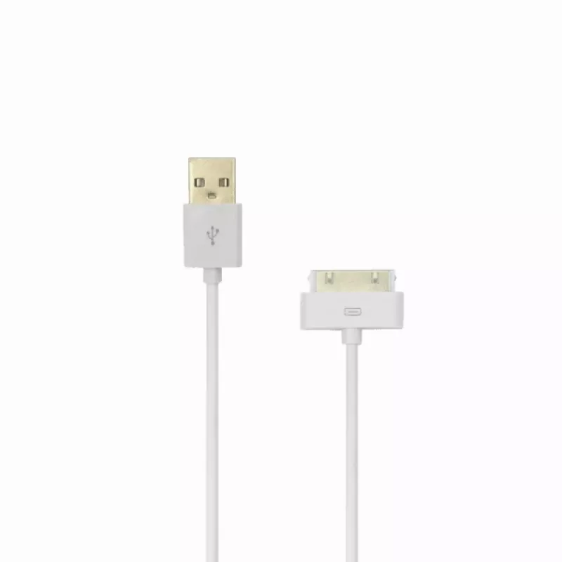 SBOX IPH4 USB-A to Apple 30-Pin Cable, 2m, White, Charging & Data