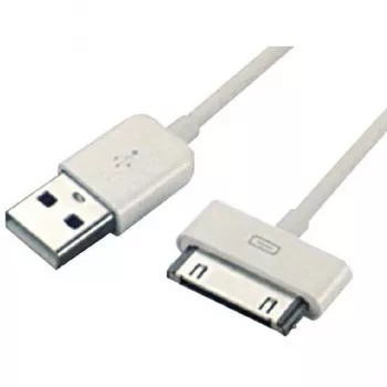 SBOX IPH4 USB-A to Apple 30-Pin Cable, 2m, White, Charging & Data