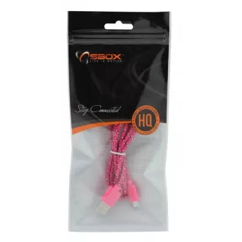 SBOX USB-1031P USB to Micro USB Cable 1m Pink
