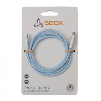 SBOX USB-C to USB-C Cable 1m Blue - Charging & Data Sync