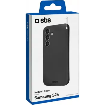SBS Instinct Cover for Samsung Galaxy S24 - Black TPU Back Cover, Shockproof, Scratch Protection, Wireless Charging Compatible TEINSTSAS24K