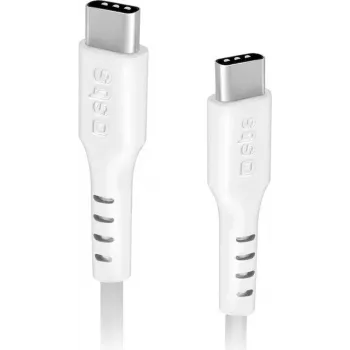 SBS MOBILE TECABLETCC20W USB-C to USB-C Cable 1.5m White 20W PD