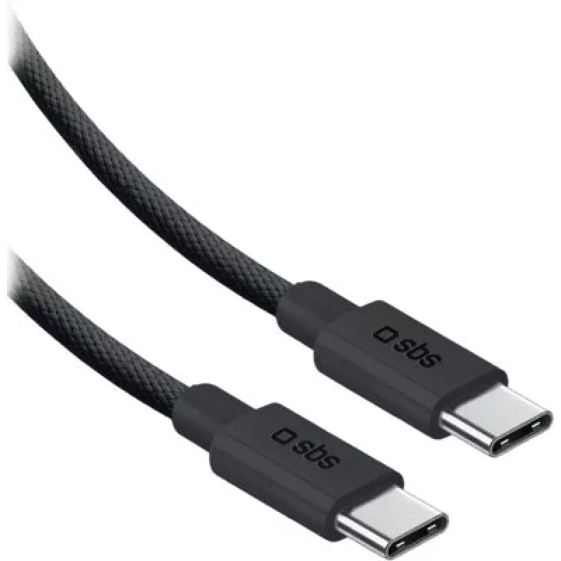 SBS USB-C to USB-C Nylon Cable 2m 240W Black