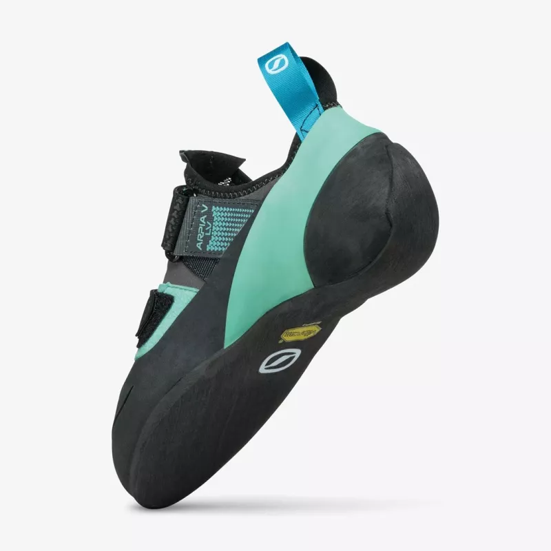 Scarpa Arpia V LV Climbing Shoes - Shark/Aqua - Size 40.5