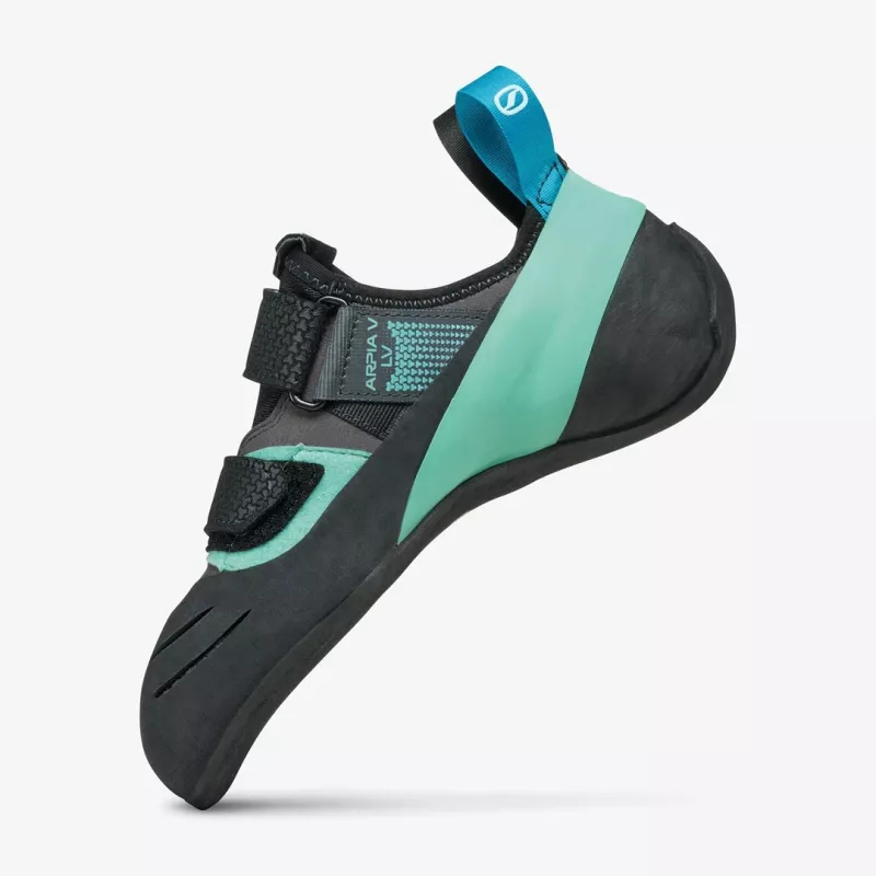 Scarpa Arpia V LV Climbing Shoes - Shark/Aqua - Size 40.5
