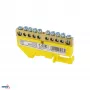 SCHELINGER Terminal Strip for 8x12 mm Busbar, 10-Way, Yellow