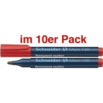Schneider 130 Permanent Marker Red Round Tip 1.0-3.0 mm Refillable 113002
