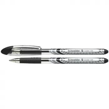 Schneider Slider Basic XB Ballpoint Pen – Extra Broad Black Ink, Rubber Grip, Stainless Steel Tip, Pack of 10 151201