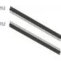 SCHROFF Brush Strip Panel 1U with 2 Cable Entries, Black RAL 9005 64230096