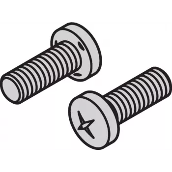 SCHROFF Pan Head Screw M5x12 Galvanized Steel Phillips Drive DIN 7985, 100 Pieces 21100788