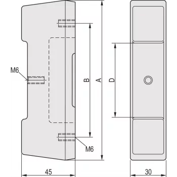 SCHROFF Rear Foot for Cover Plate - FUSS F.COMPAC 3HE ABDECKH. (20823668)