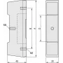 SCHROFF Rear Foot for Cover Plate - FUSS F.COMPAC 3HE ABDECKH. (20823668)