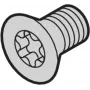 SCHROFF SEKOSCHR-TORX M4x5 Countersunk Torx Screws, 100-Pack 24560139