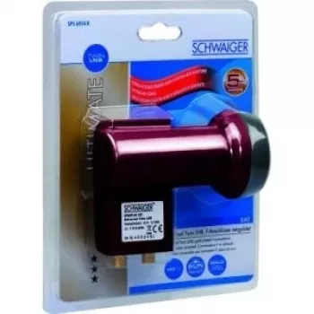 Schwaiger SPS6914R 2-Way F-Splitter Signal Distributor 5-2400 MHz, DC Pass-through, Terracotta