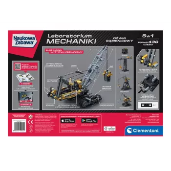 Scientific Fun Mechanics Laboratory Crawler Crane Clementoni 50402