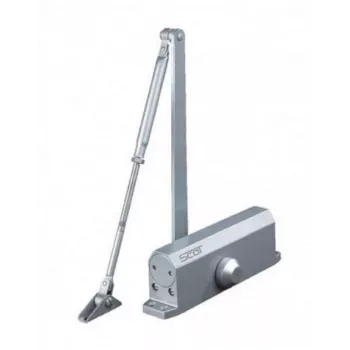 SCOT DC-30 Overhead Door Closer for Doors 80-100 kg, Adjustable EN 3-5, Silver