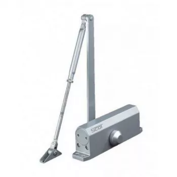 SCOT DC-30 Overhead Door Closer for Doors 80-100 kg, Adjustable EN 3-5, Silver