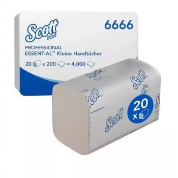 Scott Essential Interfold Paper Hand Towels 6666, 2-Ply, White, 4000 Sheets (15 Packs of 267)
