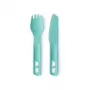Sea To Summit Passage Cutlery Set Blue - 3-Piece Camping Cutlery Set (Fork, Spoon, Knife) - Glass-Reinforced Nylon - BPA-Free - Dishwasher Safe - Nestable Design with Mini Carabiner