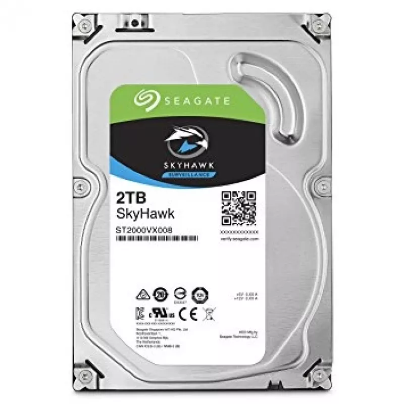 Seagate SkyHawk 2TB Surveillance Internal Hard Drive - SATA 6Gb/s 3.5 inch (5900 RPM, 64MB Cache, CMR)