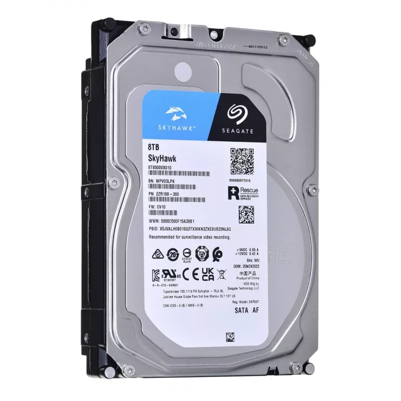 Seagate SkyHawk ST8000VX010 8 TB Internal Surveillance HDD - 3.5-inch SATA 6Gb/s