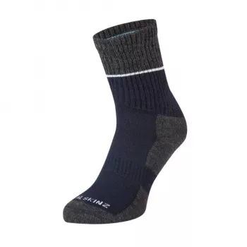 SealSkinz Socks Solo QuickDry Mid Navy/Grey Marl