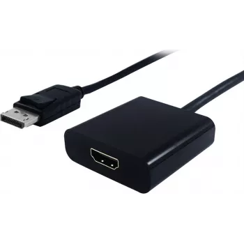 SECOMP DisplayPort Male to HDMI Female Adapter Cable, 0.15 m, Black, Full HD, Passive 11.55.3203