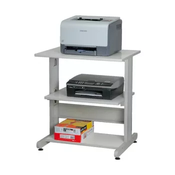 SECOMP Roline Printer Stand on Castors, Grey/White/Light Grey, 2 Shelves, 500x400x600 mm 17.01.1089
