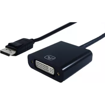 SECOMP STANDARD DisplayPort Male to DVI-D Single Link Female Adapter Cable, 15cm, Black (11.55.3202)