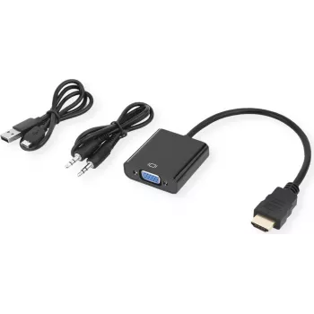 SECOMP STANDARD HDMI to VGA + 3.5mm Audio Adapter Cable, 0.23 m (S3210)
