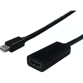 SECOMP STANDARD Mini DisplayPort to HDMI Adapter, 4K, Gold-Plated, Black S3206