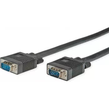 SECOMP STANDARD SVGA Cable HD15 ST - ST, Black, 10 m (S3605)