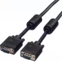SECOMP STANDARD SVGA Cable HD15 with Ferrite, ST-ST, Black, 10 m (S3618)