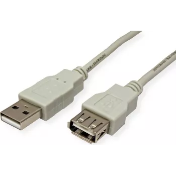 SECOMP STANDARD USB 2.0 Extension Cable, Type A-A, Male to Female, Beige, 1.8 m (S3112)
