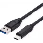 SECOMP Standard USB 3.2 Gen 1 Cable, USB A to C, 0.5 m, Black (S3015)