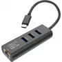 SECOMP STANDARD USB-C to Gigabit Ethernet Converter + 3-Port USB 3.0 Hub (S1431)