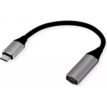 SECOMP STANDARD USB-C to Mini DisplayPort 1.2 Adapter Cable, 0.2 m, Black S3216