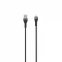 SEEK TOTI USB-A to Lightning 2m Braided Cable 2A (Non-MFI) Black