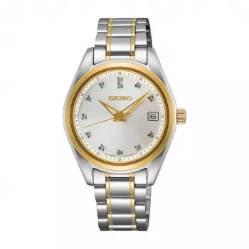 SEIKO Women's SUR582P1 Quartz Watch 32mm Stainless Steel Silver Dial