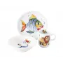 SELTMANN COLORFUL WILDLIFE Children's Dinnerware Set 3-Piece Porcelain - Plate, Bowl, Mug - Animal Motifs