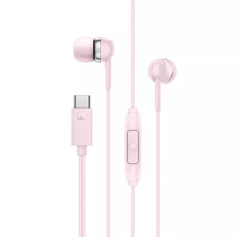 Sennheiser CX 80U Wired In-Ear Headphones with Microphone and In-Line Remote, Sakura Pink, 17 Hz - 20 kHz