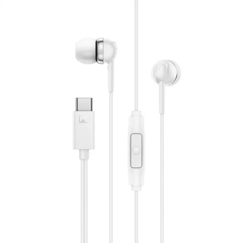 Sennheiser CX 80U Wired USB-C Earphones with Microphone, White