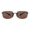 SERENGETI MAN SS755004-S Aviator Sunglasses - Drivers Brown Lens - Gunmetal Frame