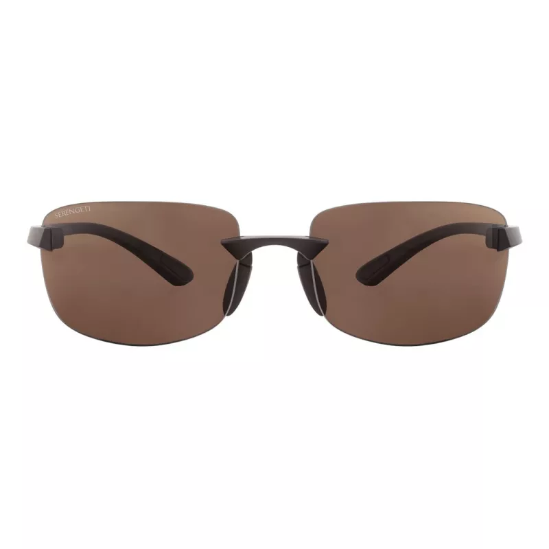 SERENGETI MAN SS755004-S Aviator Sunglasses - Drivers Brown Lens - Gunmetal Frame