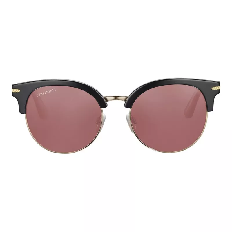 SERENGETI Women's SS560001 Sunglasses - Havana Acetate Frame, Brown Photochromic Mineral Glass Lenses, 53mm