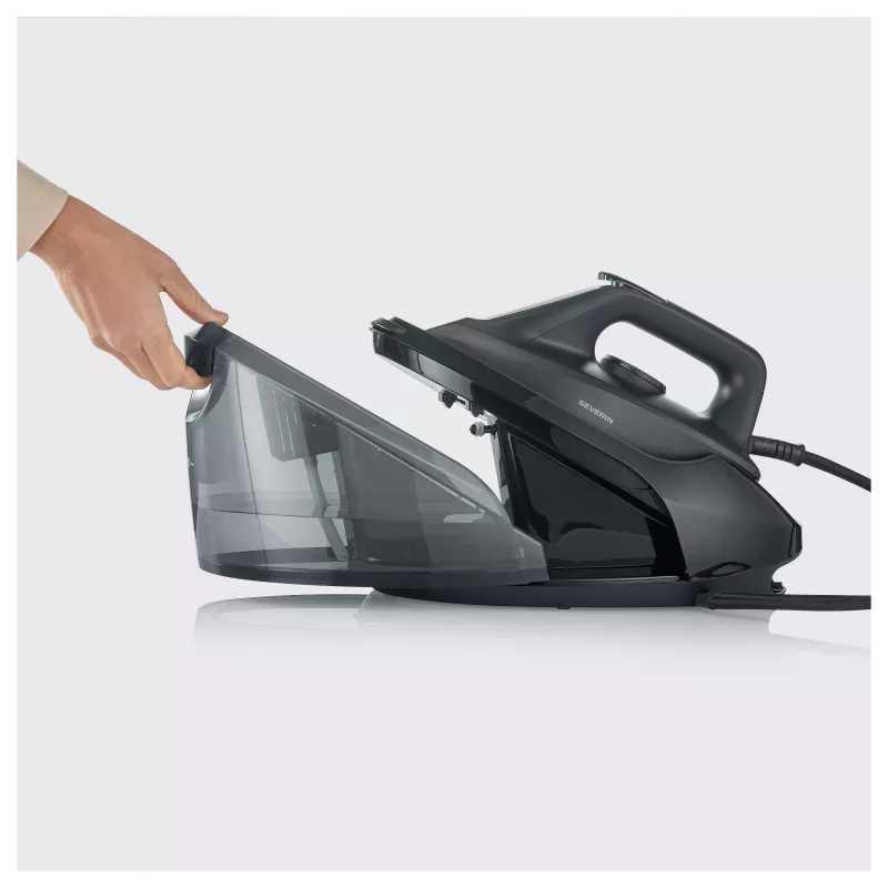 Severin BA 3192 Steam Ironing Station – 2400W, 5.5 bar, Ceramic Soleplate, Matt Black