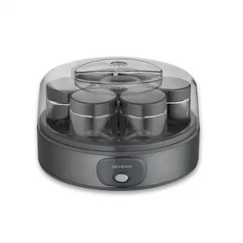 Severin JG 3510 Yoghurt Maker, 7 x 150 ml Glass Jars, 13 W, White