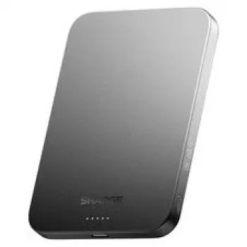SHARGE AeroMag Air Power Bank 5000mAh Qi2 15W Wireless 20W USB-C PD Black YDD-AEROMAGAIR-M6
