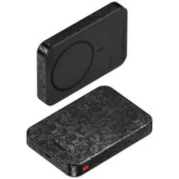 SHARGE CarbonMag 10K Wireless Power Bank, 10,000mAh, Qi2 15W, USB-C 20W, Black YDD-SG-C2TXWCX-HEI