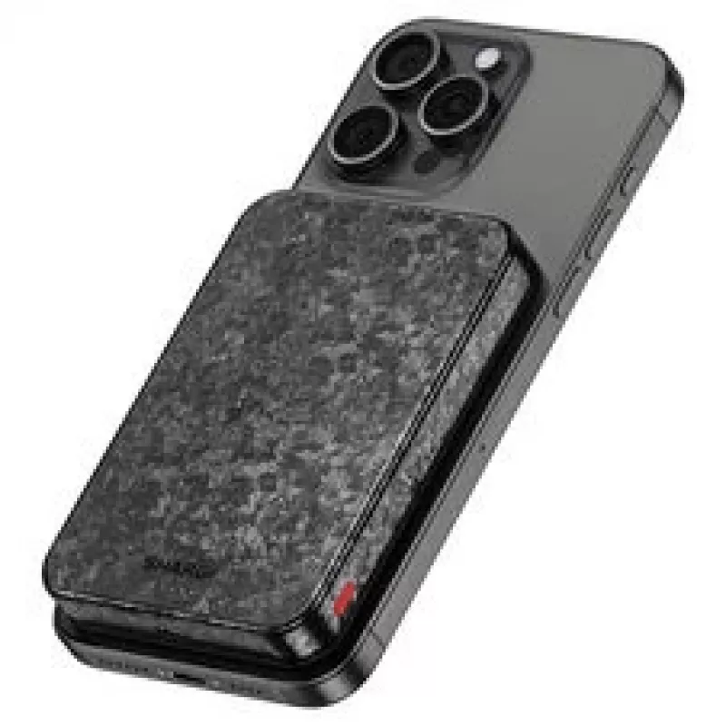 SHARGE CarbonMag 10K Wireless Power Bank, 10,000mAh, Qi2 15W, USB-C 20W, Black YDD-SG-C2TXWCX-HEI